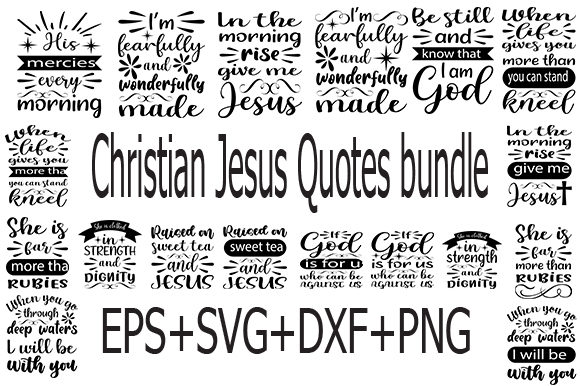 Christian Jesus Bundle 20 Designs: Graphics for Crafts