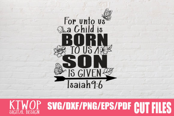 For Unto Us a Child is Born Graphics for Crafts