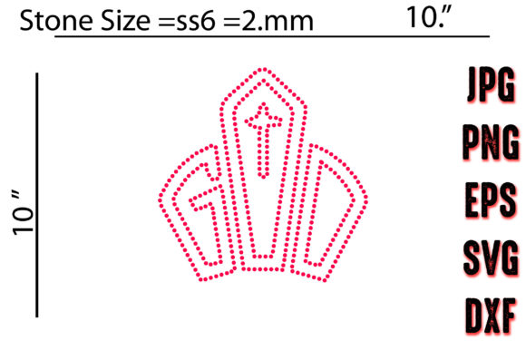 Jesus Rhinestone Graphics for Print Templates