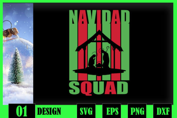 Navidad Squad Christmas Jesus Graphics for Crafts