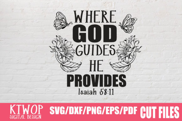 Where God Guides, He Provides: Graphics for Faith Crafts